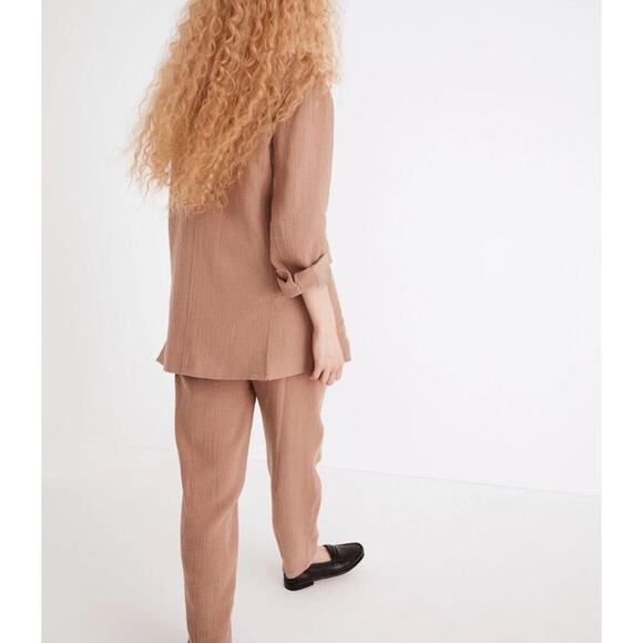 Madewell Blazer Size XS Tan Larsen Cotton Linen Relaxed Minimalist Career Preppy - Picture 10 of 16